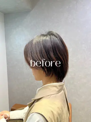 ショート 👑毛流れ、艶髪◉ 縮毛矯正錦糸町ヒガシのヘアスタイル