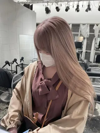 ロング カラー ヘアアレンジ 艶ハイトーン/ヘア アレンジAYAKAのヘアスタイル