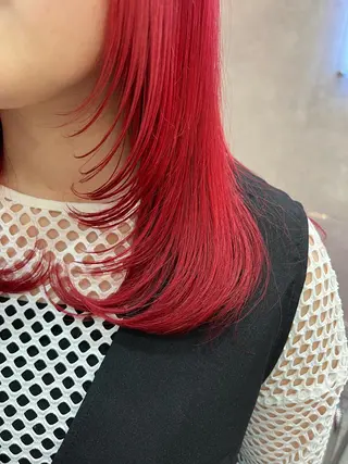 セミロング カラー ヘアアレンジ ARIA💎縮毛矯正 ブリーチ💎複雑履歴のヘアスタイル