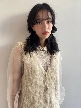 ロング 艶カラー/フェイス レイヤー/たむのヘアスタイル