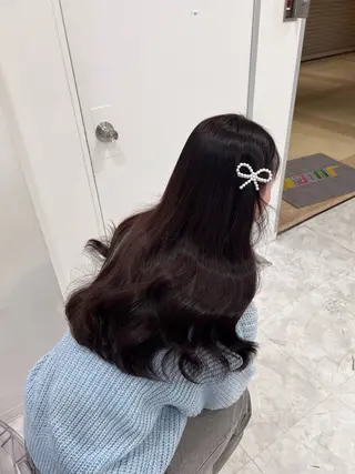 ロング カラー ヘアアレンジ ブリーチなし透明感 カラー/MISANOのヘアスタイル