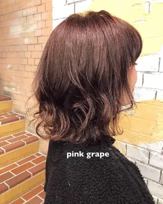 ミディアム カラー ツキノキ ミナのヘアスタイル