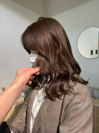 セミロング カラー sakura🌸 レイヤー/韓国ヘアのヘアスタイル