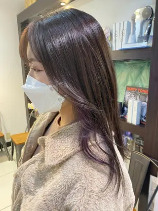 ロング カラー 酸スト/フェザー パーマ/三谷海斗のヘアスタイル