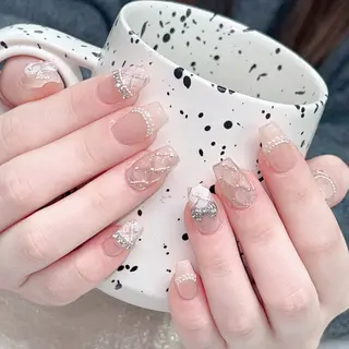 ネイル 長いだし/スカルプ/ パラシェルN.oneのネイルデザイン