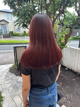 ロング カラー 梅津 桜子のヘアスタイル