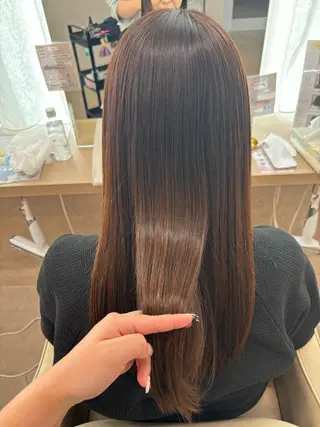 ロング カラー ボブ/顔周りレイヤー 🎀momoka🎀のヘアスタイル