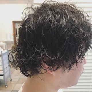 ショート カラー パーマ メンズ メンズサロン💈 吉岡陽【中野】のヘアスタイル