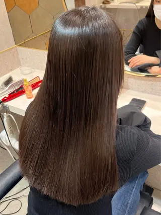 ロング Loom.by Sea【新宿】所属・暖色カラー/新宿/韓 国風レイヤー鮫島志穂のヘアスタイル