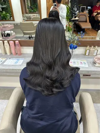 ロング 韓国風パーマ/ヘア セット/店長みづきのヘアスタイル