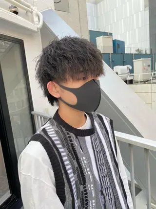パーマ メンズ 梅田中崎町メンズ 美容師ユースケのヘアスタイル