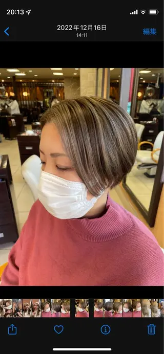 ショート カラー 透明感カラー✨艶髪 制作🌱山根あゆみのヘアスタイル