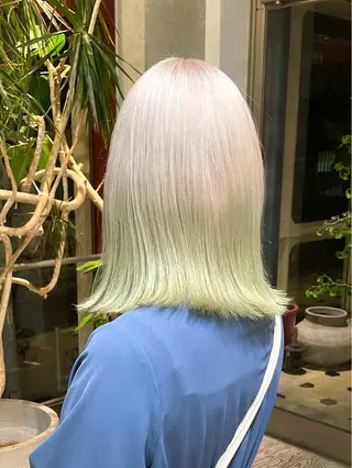 ミディアム カラー 色落ち綺麗透明感カラ /ボブ/ナカツヒカルのヘアスタイル