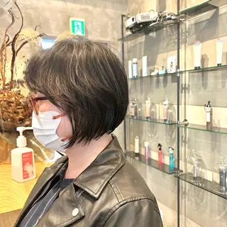 ショート ボブ・レイヤー 田中 励也のヘアスタイル