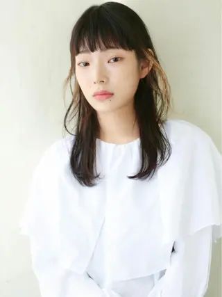 ロング カラー 傷ませない縮毛矯正／ 吉岡 美江のヘアスタイル