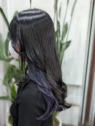 ロング カラー 髪質改善＆白髪ぼかし カラー♡店長みやけ♡のヘアスタイル