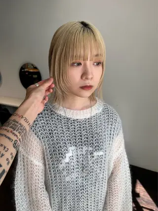 ミディアム カラー ワンホンヘア ケラチン/Kaitoのヘアスタイル