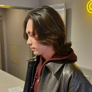 セミロング パーマ ヘアアレンジ SALOWIN藤沢店所属・艶カラー の達人のヘアスタイル