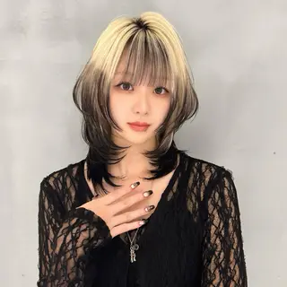 ミディアム 🥇KEN /レイヤー/艶カラーのヘアスタイル
