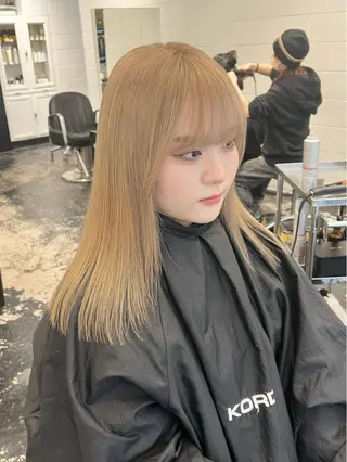 セミロング カラー ヘアアレンジ HARU//原宿🤍 リピート率NO.1のヘアスタイル