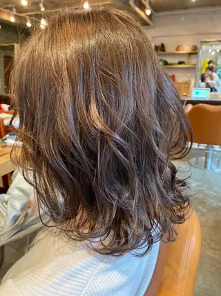 ミディアム 池田 雄作のヘアスタイル