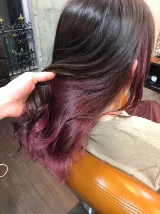 セミロング カラー 是枝 さくらのヘアスタイル