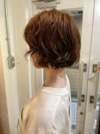 ショート パーマ YUKI 新宿 カット/パーマのヘアスタイル