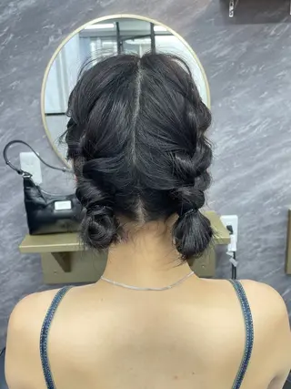 セミロング ヘアアレンジ エクステ🩵ブリーチ 韓国ヘア🩵KAEのヘアスタイル