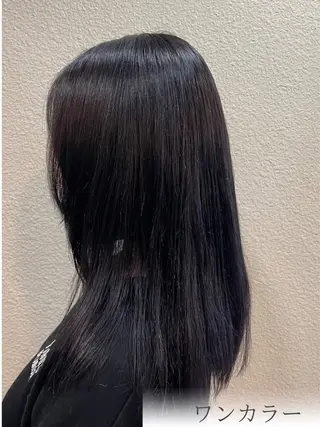 セミロング カラー ハイトーン/パーソナ ルカラー診断・ユキノのヘアスタイル