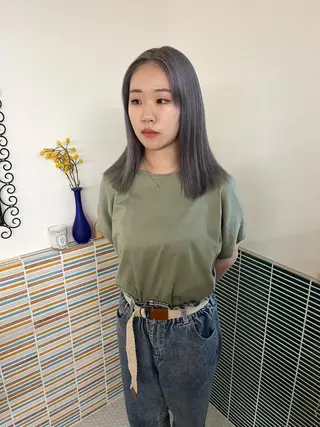 ミディアム カラー 🩷ハイトーン透明感 レイヤー🩷ユリカのヘアスタイル