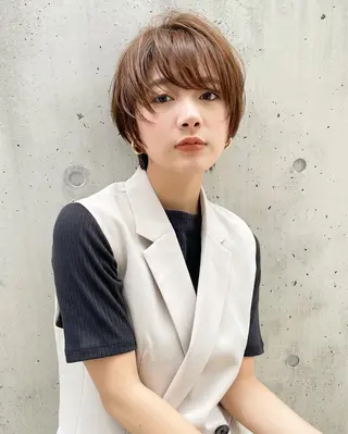 ショート カラー 縮毛/ショート/ ボブ/レイヤー/小原のヘアスタイル