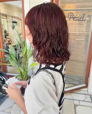 ミディアム パーマ 髪質改善ストレート✨ パーマヘア✨YUKIのヘアスタイル