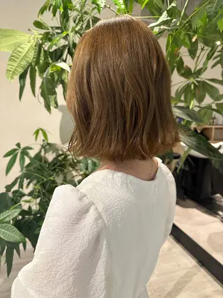 ミディアム カラー シェアサロンコネクト所属・Chiho/ 博多/パーマ/ボブのヘアスタイル
