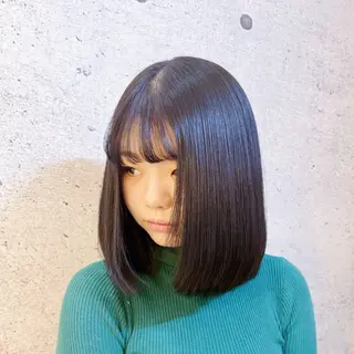 ミディアム 久保 敏之のヘアスタイル