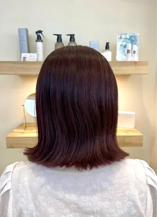 ミディアム カラー 暖色カラー🍒スパ/ canna‎🤍のヘアスタイル