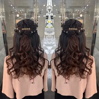 セミロング ヘアアレンジ ☻モエカ/ハイトーン アレンジ☻のヘアスタイル