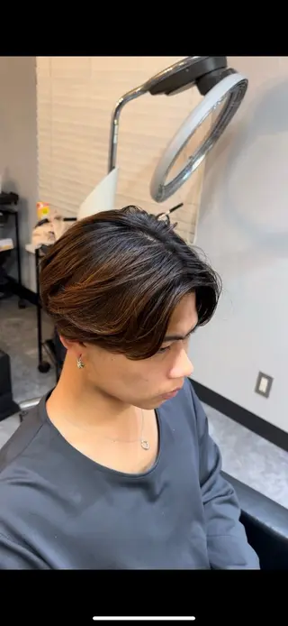 ショート パーマ ヘアアレンジ メンズ Bright Men's hair所属・🌈メンズ専門🌈 BRIGHT 鍋田のヘアスタイル