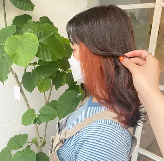 セミロング たなか もえなのヘアスタイル