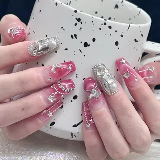 ネイル 長いだし/スカルプ/ パラシェルN.oneのネイルデザイン