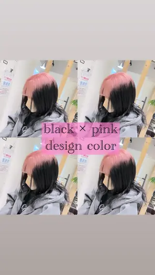 セミロング カラー ピンクカラー🎀/ ミルクティー🍼花音のヘアスタイル