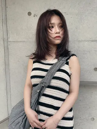 ミディアム くせ毛カットとパーマ /美容室難民の方是非のヘアスタイル