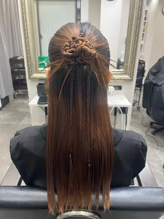 セミロング ヘアアレンジ 籾木 美優のヘアスタイル