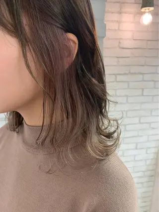 ミディアム ボブ/縮毛矯正 髪質改善/もえるのヘアスタイル