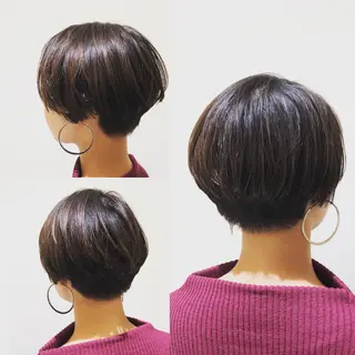 ショート カラー パーマ ヘアアレンジ 【ツヤ髪美容師】 ツダケイスケのヘアスタイル