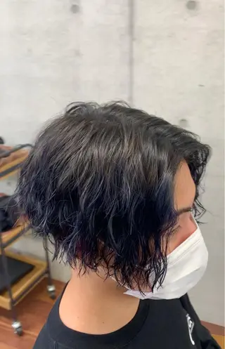 ミディアム カラー パーマ メンズ クセを最大限に活かす メンズパーマ奈良大祐のヘアスタイル