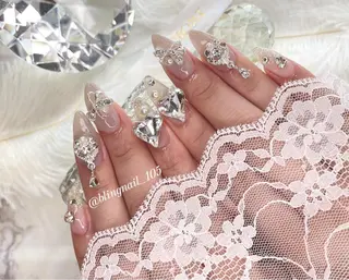 ネイル 23時まで❤︎韓国、 ワンホンネイルのネイルデザイン