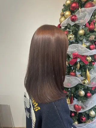 カラー ベージュ/ダブルカラ ー/新潟駅/青柳萌果のヘアスタイル