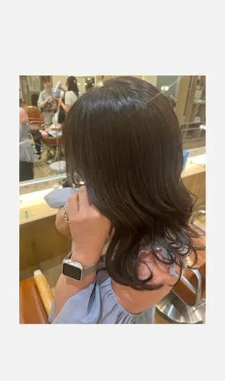 セミロング 新宿 谷合 玲花のヘアスタイル