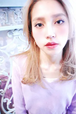 セミロング カラー パーマ ヘアアレンジ メンズ 表参道Lise おおいしおりのヘアスタイル