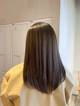 セミロング SALOWIN大宮crest所属・艶透明感カラー/レイ ヤー🌻/rioのヘアスタイル